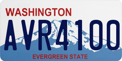 WA license plate AVR4100