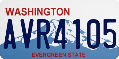 WA license plate AVR4105