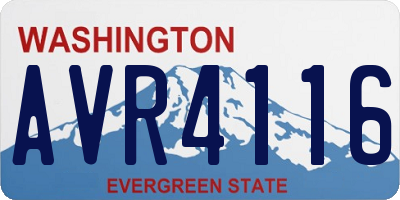 WA license plate AVR4116
