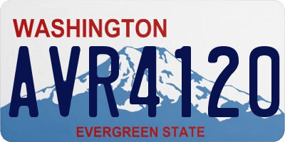 WA license plate AVR4120