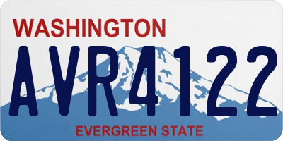 WA license plate AVR4122
