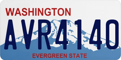 WA license plate AVR4140