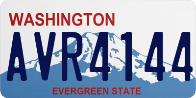 WA license plate AVR4144