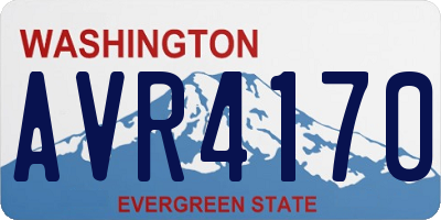 WA license plate AVR4170