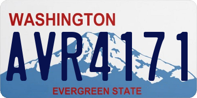 WA license plate AVR4171