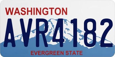 WA license plate AVR4182