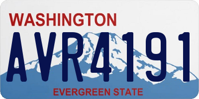 WA license plate AVR4191