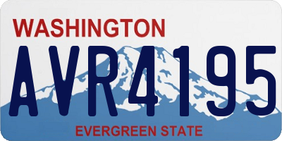 WA license plate AVR4195