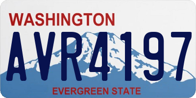 WA license plate AVR4197