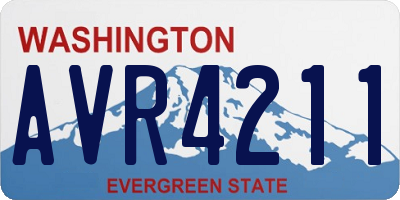 WA license plate AVR4211