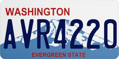 WA license plate AVR4220