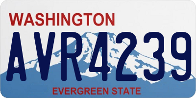 WA license plate AVR4239