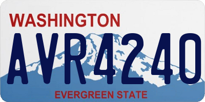 WA license plate AVR4240