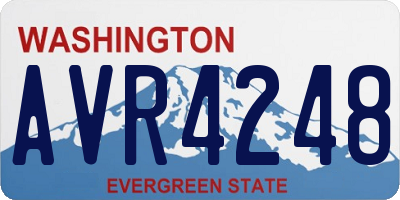 WA license plate AVR4248