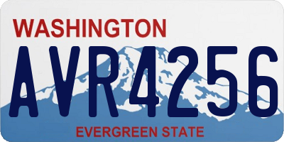 WA license plate AVR4256