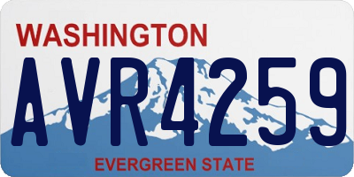 WA license plate AVR4259