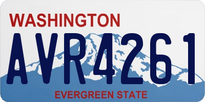 WA license plate AVR4261