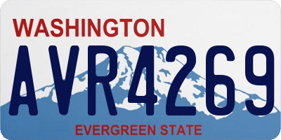 WA license plate AVR4269