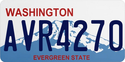 WA license plate AVR4270
