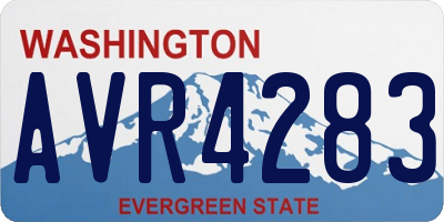 WA license plate AVR4283