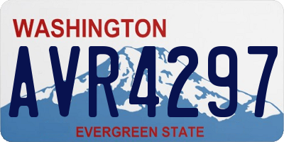 WA license plate AVR4297
