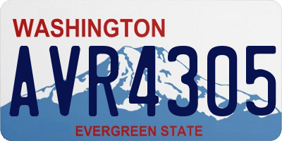 WA license plate AVR4305