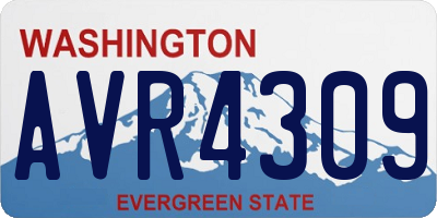 WA license plate AVR4309