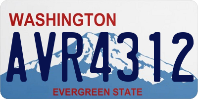 WA license plate AVR4312