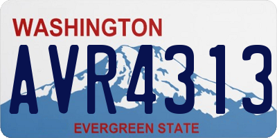 WA license plate AVR4313