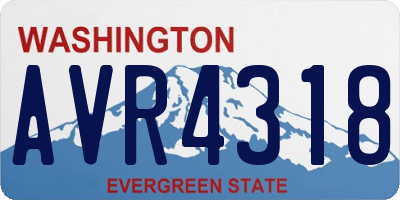 WA license plate AVR4318