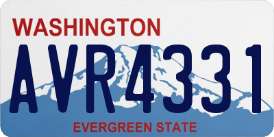 WA license plate AVR4331