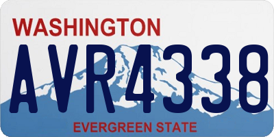 WA license plate AVR4338