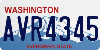 WA license plate AVR4345