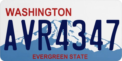 WA license plate AVR4347