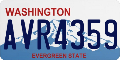 WA license plate AVR4359
