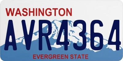 WA license plate AVR4364