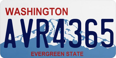 WA license plate AVR4365