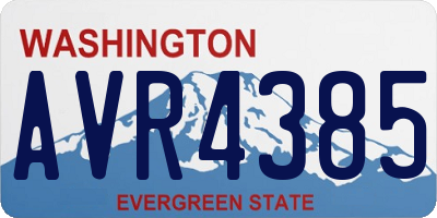 WA license plate AVR4385
