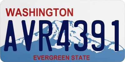 WA license plate AVR4391