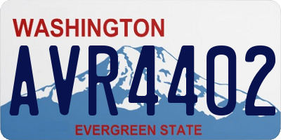 WA license plate AVR4402