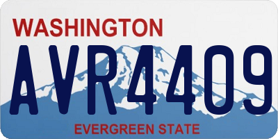 WA license plate AVR4409