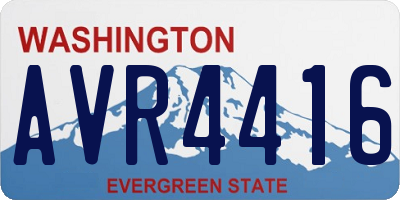 WA license plate AVR4416