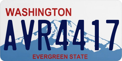 WA license plate AVR4417