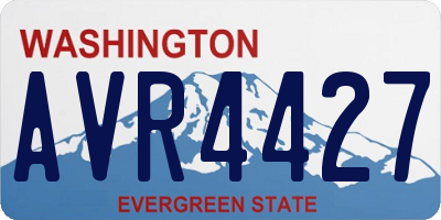 WA license plate AVR4427