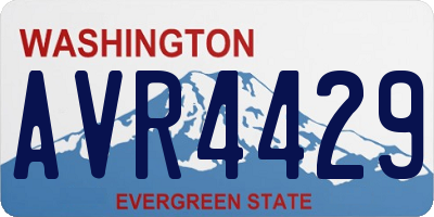 WA license plate AVR4429