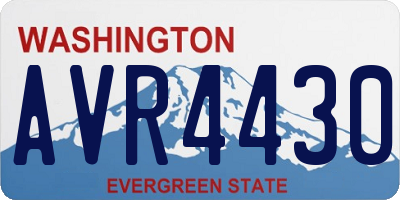 WA license plate AVR4430
