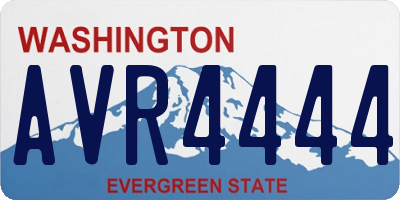 WA license plate AVR4444