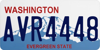WA license plate AVR4448