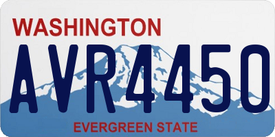 WA license plate AVR4450