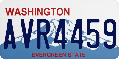 WA license plate AVR4459